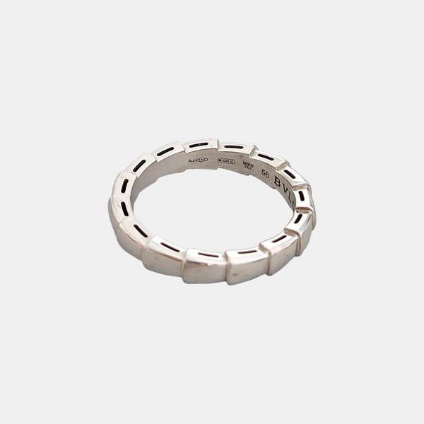 SERPENTI 18k White Gold Silver Ring EU 56