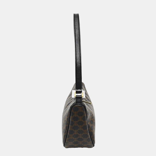 Coated Canvas Top Handle Bag Mini Black