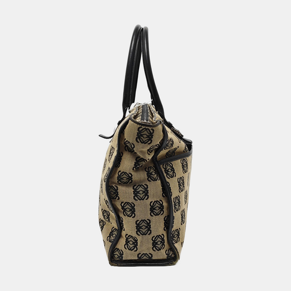 Monogram Canvas Tote Bag Beige