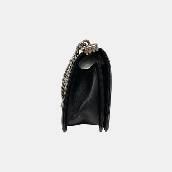BOY CHANEL Chevron Wool Black