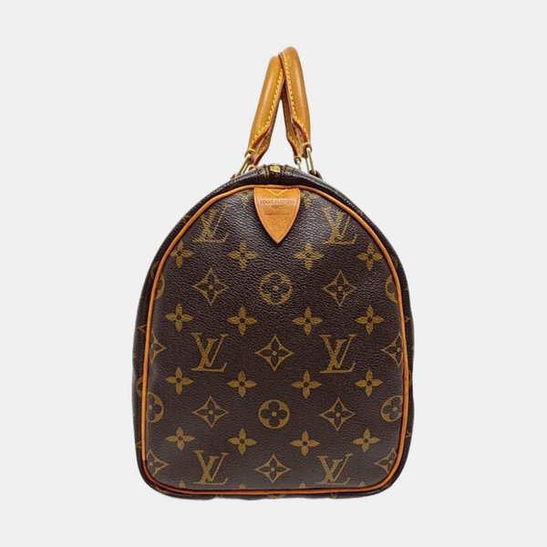 SPEEDY 30 Monogram Coated Canvas Brown