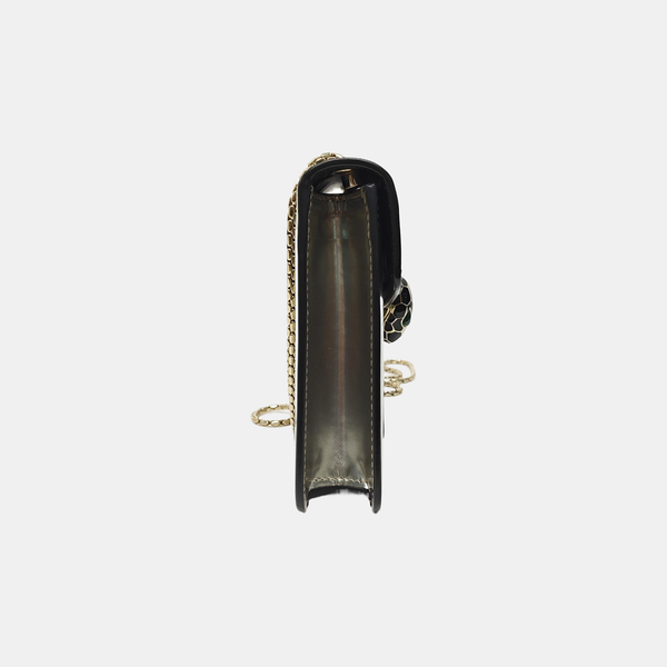 SERPENTI FOREVER Small Patent Leather Silver