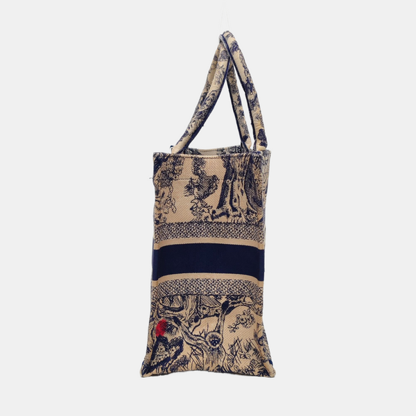 Authenticated pre-owned Book Tote Medium Canvas Blue - Tote Bag at Looply