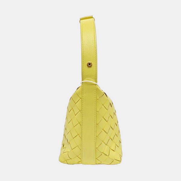 Lambskin Top Handle Bag Yellow