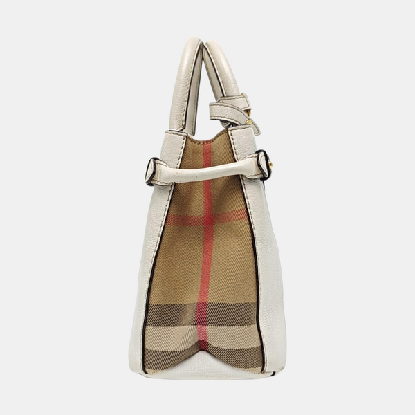 The Banner Small Calfskin Beige