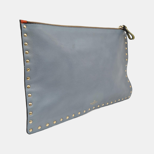 Rockstud Calfskin Blue