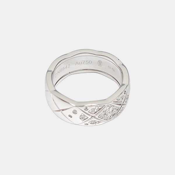 COCOCRUSH 18k White Gold Silver Ring EU 47