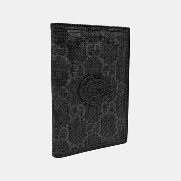 Retro Monogram Coated Canvas Black Card Holder