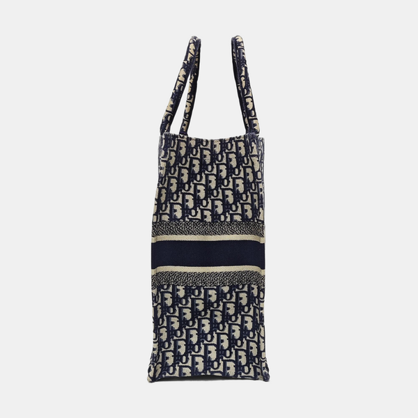 Book Tote Large Oblique Canvas Blue