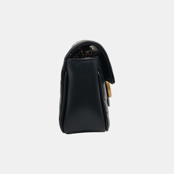 GG Marmont Mini Quilted Calfskin Black