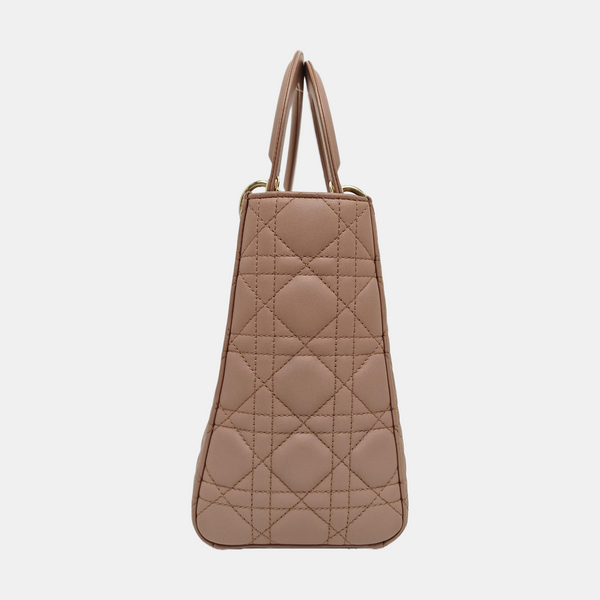 Lady Dior Medium Quilted Lambskin Pink