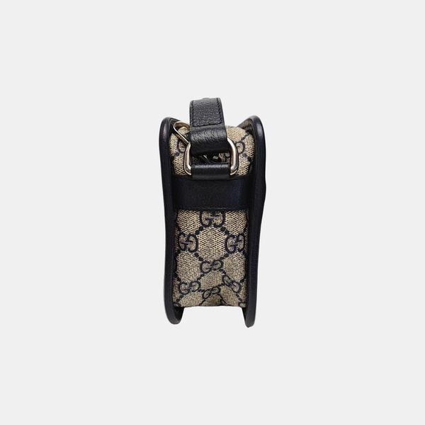 GG Supreme Mini Monogram Coated Canvas Beige