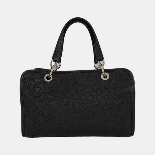Quilted Grained Calfskin Black