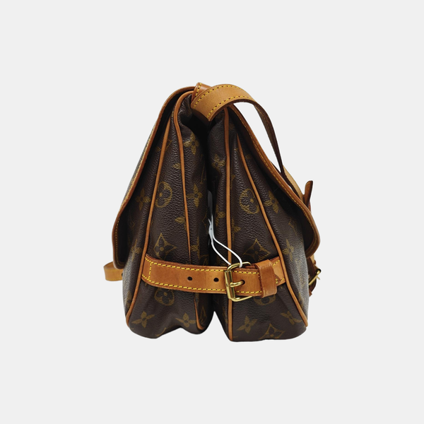 SAUMUR 30 Monogram Coated Canvas Brown