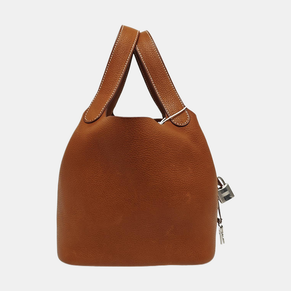 Authenticated pre-owned Picotin Lock 18 Clemence Yellow - Top Handle Bag at Looply