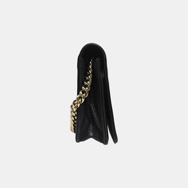 BOY CHANEL Mini Quilted Grained Calfskin Black