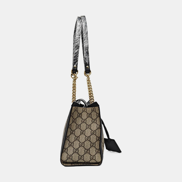 Padlock Small Monogram Coated Canvas Beige