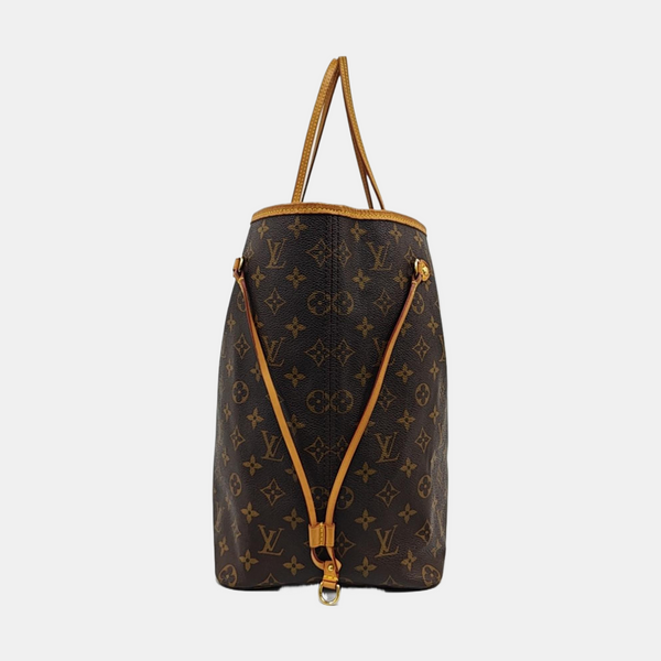 NEVERFULL GM Monogram Coated Canvas Brown