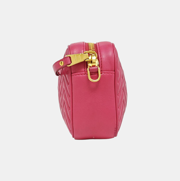 Quilted Lambskin Shoulder Bag Red