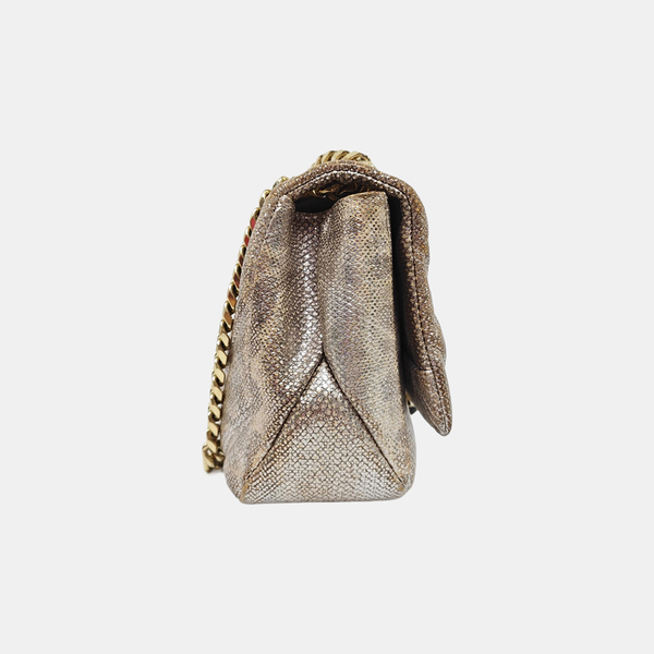 SERPENTI CABOCHON Small Quilted Python Beige