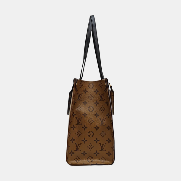 ONTHEGO MM Monogram Coated Canvas Brown