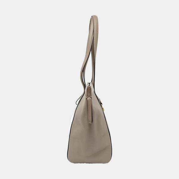 Leather Tote Bag Gray
