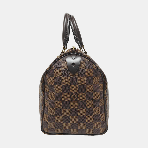 SPEEDY 25 Damier Ebene Coated Canvas Brown