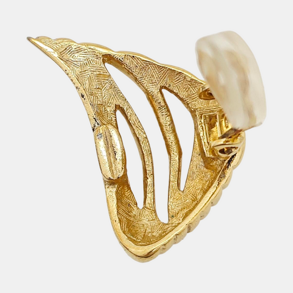 Metal Gold Clip On Earrings
