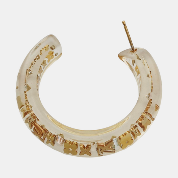 Resin Gold Stud Earrings