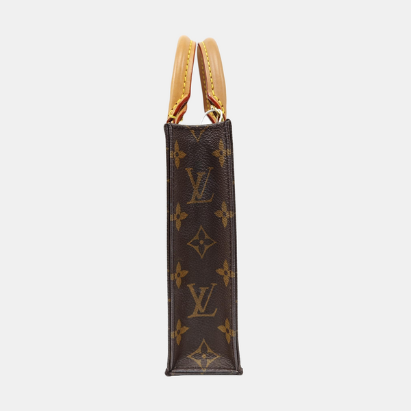 SAC PLAT Mini Monogram Coated Canvas Brown