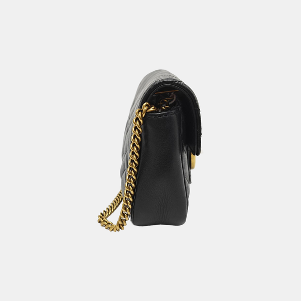 GG Marmont Mini Quilted Calfskin Black