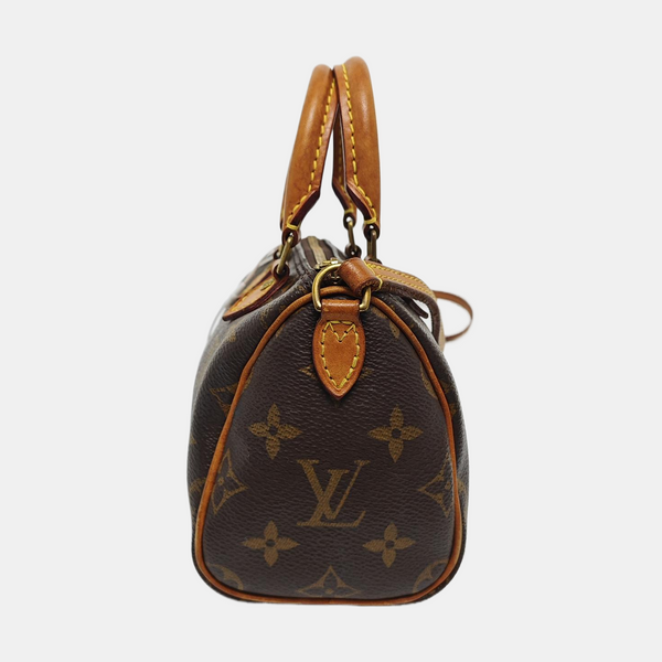 SPEEDY Nano Monogram Coated Canvas Brown