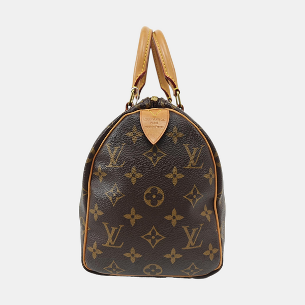 SPEEDY 25 Monogram Coated Canvas Brown