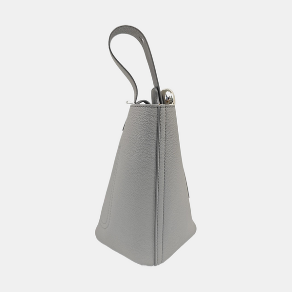 Pebble Bucket Mini Calfskin Gray