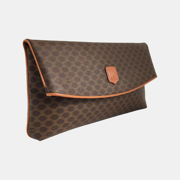 MACADAM CLUTCHES Coated Canvas Brown