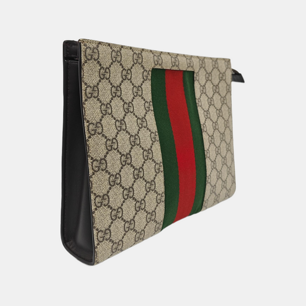 GG Supreme Monogram Coated Canvas Black