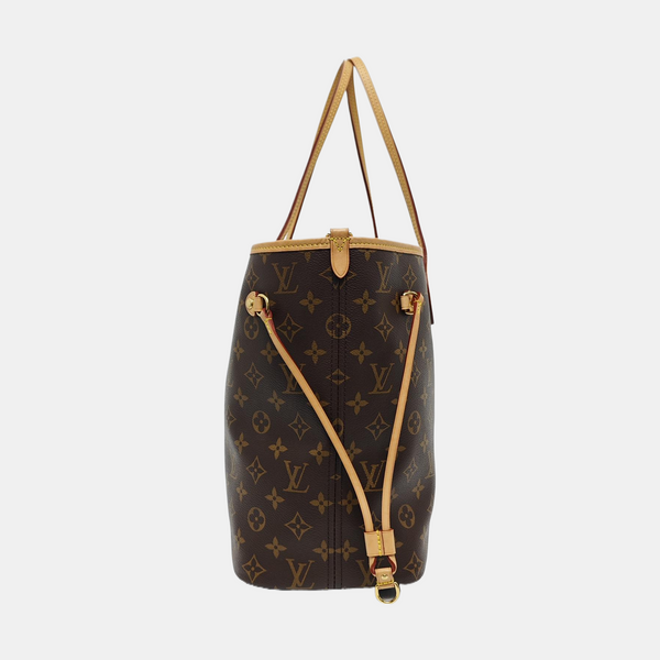 NEVERFULL MM Monogram Coated Canvas Brown