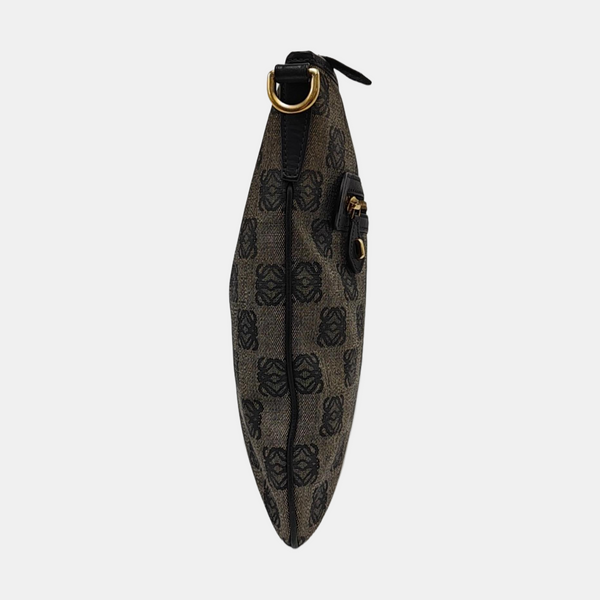 Monogram Coated Canvas Shoulder Bag Gray