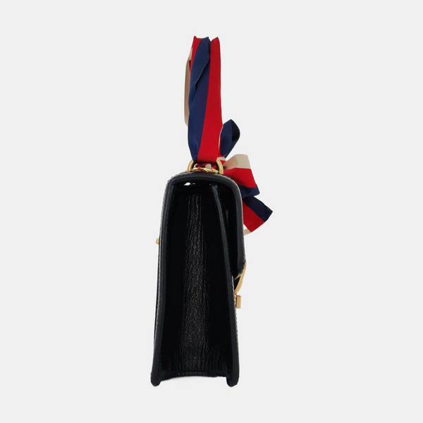 Sylvie Small Monogram Velvet Black