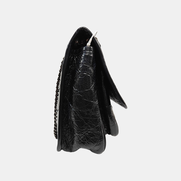 NIKI Small Chevron Calfskin Black