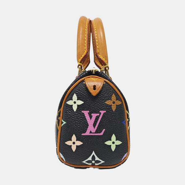 LV × TM SPEEDY Nano Monogram Coated Canvas Black