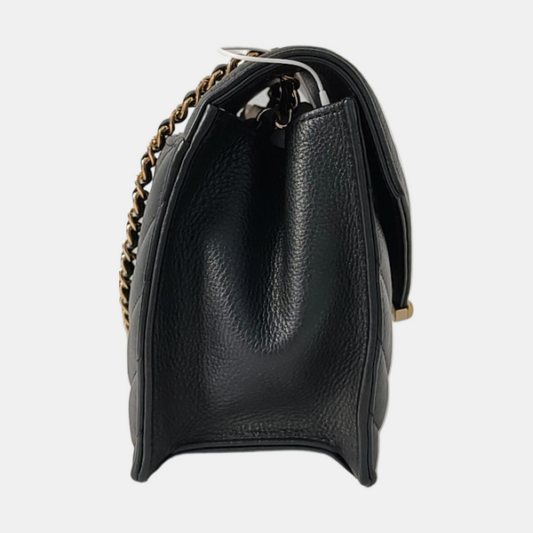 Chevron, Quilted Calfskin Black