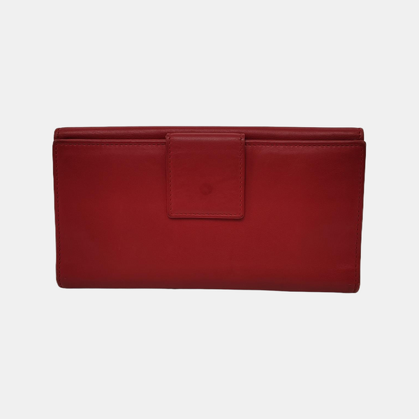 BVLGARI Calfskin Red Wallet