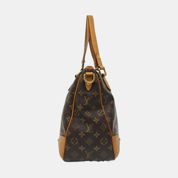 ESTRELA MM Monogram Coated Canvas Brown