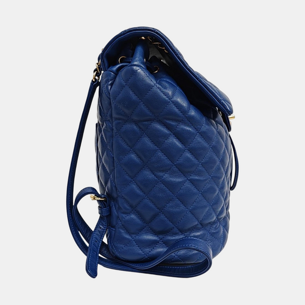 URBAN SPIRIT Large Quilted Lambskin Blue
