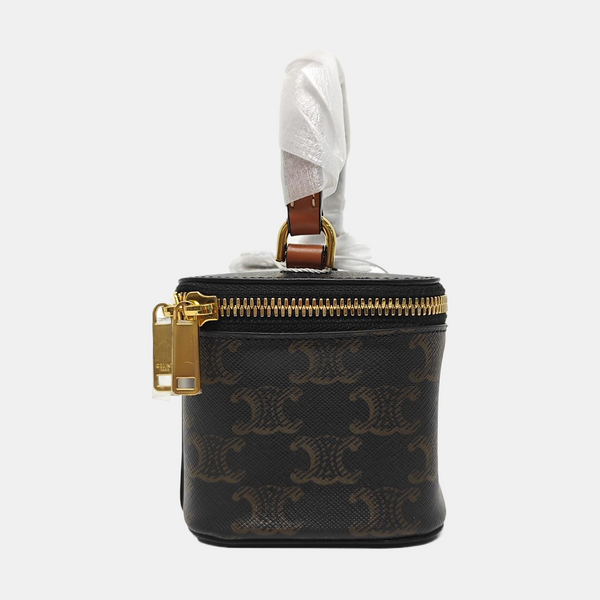 Coated Canvas Shoulder Bag Black