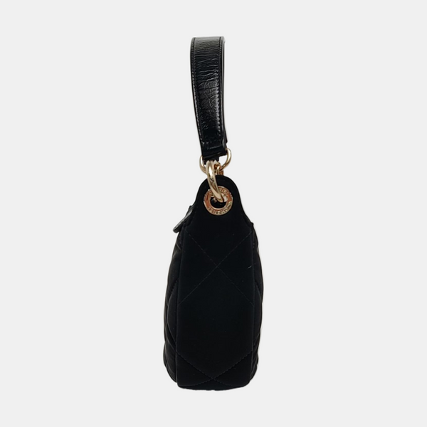Quilted Velvet Black