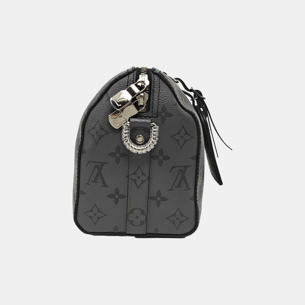 KEEPALL Monogram Coated Canvas Black