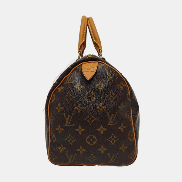 SPEEDY 30 Monogram Coated Canvas Brown