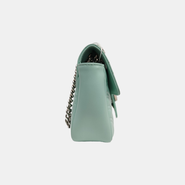 GG Marmont Small Quilted Calfskin Green